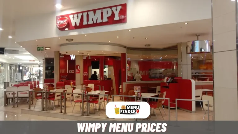 Wimpy Menu Prices in UK