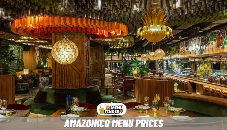 Amazonico Menu Prices in UK