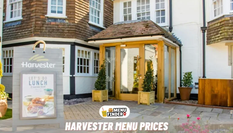 Harvester Menu Prices in UK