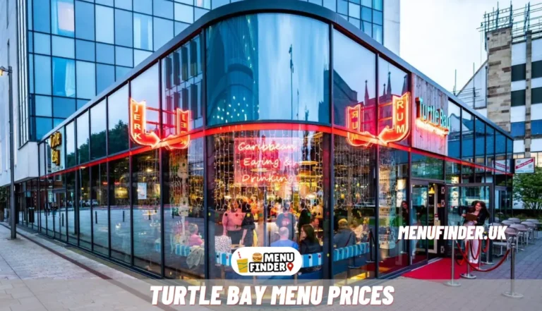 Turtle Bay Menu Prices in UK