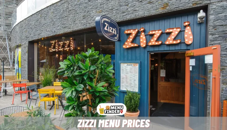 Zizzi Menu Prices in UK