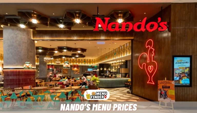 Nando’s Menu Prices in UK